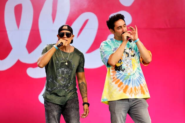 Dante Thomas and Eko Fresh at the benefit concert for the victims of the flood disaster at the south bridge Cologne, 11 08 2021 Foto:xC.xHardtx xFuturexImage
