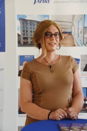 Tessa Ganserer MDl Member of the Bavarian State Parliament Bundestag Election Candidate Munich 12 08 21 Press Club Munich Topic Diversity Press Talk A Woman Who Makes History Munich