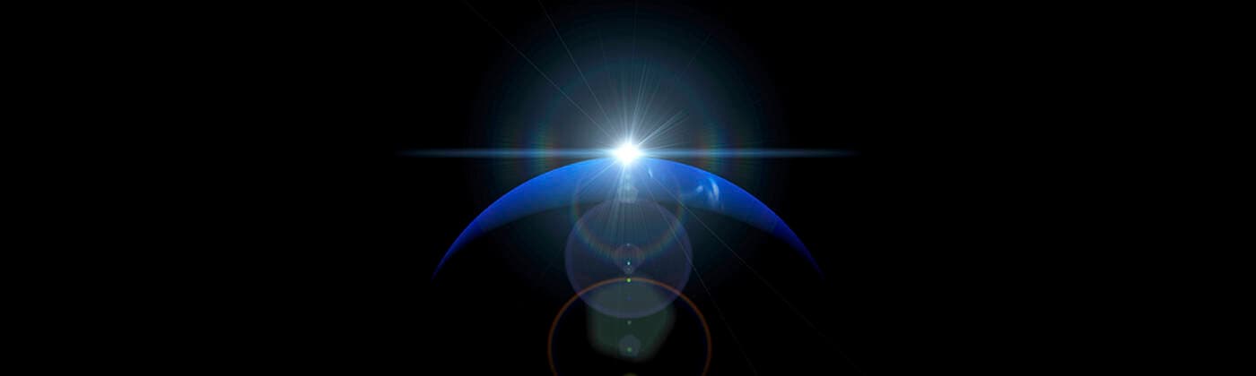 IMAGO Creative: Planeten im Sonnensystem Neptun - Symbolbilder Sunrise over the gas giant Neptune with strong shadows concept panoramic 4050_rf_23_fi_img_0408