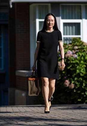 August 12, 2021, Vancouver, BC, Canada: Meng Wanzhou, chief financial officer of Huawei, leaves her home to attend her extradition hearing at B.C. Supreme Court, in Vancouver, British Columbia, Thursday, August 12, 2021. Vancouver Canada - ZUMAc35_ 20210812_zaf_c35_024 Copyright: xJimmyxJeongx