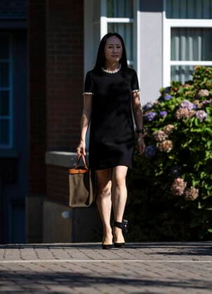 August 12, 2021, Vancouver, BC, Canada: Meng Wanzhou, chief financial officer of Huawei, leaves her home to attend her extradition hearing at B.C. Supreme Court, in Vancouver, British Columbia, Thursday, August 12, 2021. Vancouver Canada - ZUMAc35_ 20210812_zaf_c35_032 Copyright: xJimmyxJeongx