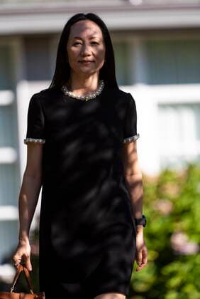 August 12, 2021, Vancouver, BC, Canada: Meng Wanzhou, chief financial officer of Huawei, leaves her home to attend her extradition hearing at B.C. Supreme Court, in Vancouver, British Columbia, Thursday, August 12, 2021. Vancouver Canada - ZUMAc35_ 20210812_zaf_c35_033 Copyright: xJimmyxJeongx