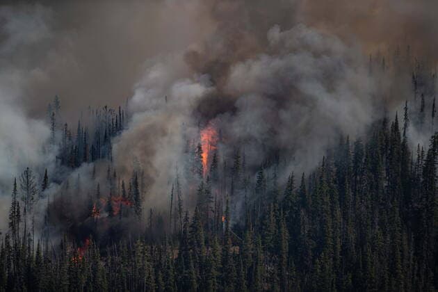 August 12, 2021, VERNON, BC, Canada: The White Rock Lake wildfire burns west of Vernon, B.C., on Thursday, August 12, 2021. VERNON Canada  - ZUMAc35_ 20210812_zaf_c35_145 Copyright: xDarrylxDyckx