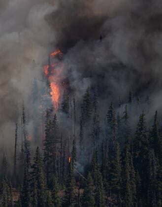 August 12, 2021, VERNON, BC, Canada: The White Rock Lake wildfire burns west of Vernon, B.C., on Thursday, August 12, 2021. VERNON Canada  - ZUMAc35_ 20210812_zaf_c35_182 Copyright: xDarrylxDyckx