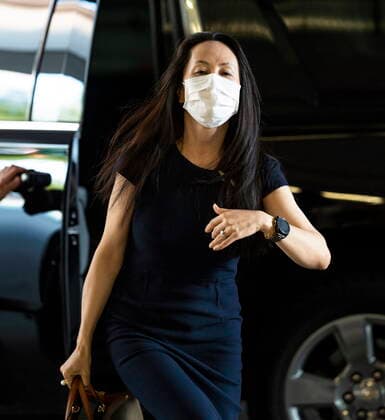 August 13, 2021, Vancouver, BC, Canada: Meng Wanzhou, chief financial officer of Huawei, arrives for her extradition hearing at B.C. Supreme Court, in Vancouver, B.C., Friday, Aug. 13, 2021. Vancouver Canada - ZUMAc35_ 20210813_zaf_c35_015 Copyright: xJimmyxJeongx