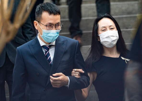 August 13, 2021, Vancouver, BC, Canada: Meng Wanzhou, chief financial officer of Huawei, leaves for a lunch break during her extradition hearing at B.C. Supreme Court, in Vancouver, B.C., Friday, Aug. 13, 2021. Vancouver Canada - ZUMAc35_ 20210813_zaf_c35_079 Copyright: xJimmyxJeongx