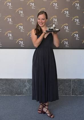 Locarno, Switzerland Locarno Film Festival 2021 Palmares awards ceremony photocall Locarno Film Festival Pardo best female interpretation In the photo: Saskia Rosendahl actres  Copyright: xNickxZonnax xIPAx xNickxZonnax