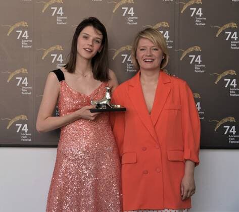 Locarno, Switzerland Locarno Film Festival 2021 Palmares awards ceremony photocall Locarno Film Festival Pardo best female interpreter 2021 LFF In the photo: Anastasiya Krasovskaya actress, and producer  Copyright: xNickxZonnax xIPAx xNickxZonnax