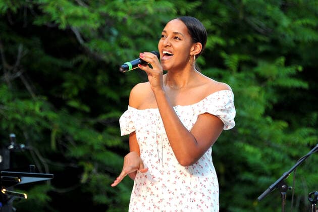 Singer Cassandra Steen Singer Cassandra Steen during a performance on13 08 2021 on the lake stage in the Luisenpark Mannheim 20210813MWI0805