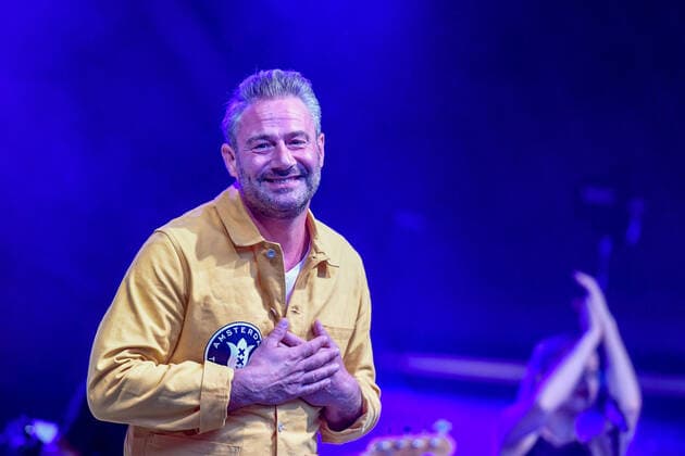 14 08 2021, xlakx, Entertaiment Musik, SASHA und Band auf der Freilichtbühne Eisenhuettenstadt emspor, v l The anniversary concert for 70 years plus 1 Werk Stadt by SASHA with band Anniversaries are always an occasion for a big