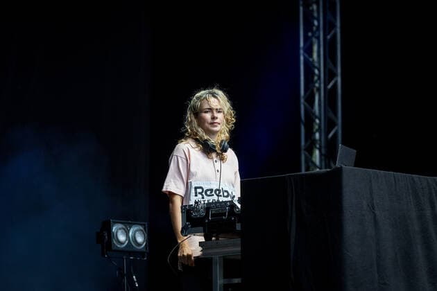 DJ Jenny Sharp in the supporting program The Hip Hop Band Antilopen Gang with the Insolvenzverschleppung Tour on the Kunst Rasen Bonn, 15 08 2021 organized by E L Hartz Promotion GmbH Bonn Gronau NRW Germany