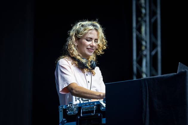 DJ Jenny Sharp in the supporting program The Hip Hop Band Antilopen Gang with the Insolvenzverschleppung Tour on the Kunst Rasen Bonn, 15 08 2021 organized by E L Hartz Promotion GmbH Bonn Gronau NRW Germany