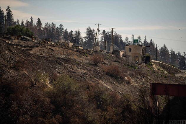 August 15, 2021, LYTTON, BC, CANADA: A property destroyed when the Lytton Creek wildfire swept through the community on June 30 is seen in Lytton, B.C., on Sunday, August 15, 2021. LYTTON CANADA  - ZUMAc35_ 20210815_zaf_c35_071 Copyright: xDarrylxDyckx