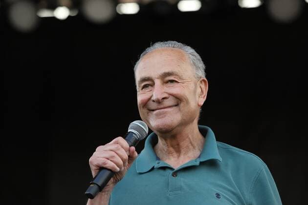 August 16, 2021, Bronx, New York, USA: US Senate Leader Chuck Schumer during hip hop concert in Orchard Beach, Bronx, New York, during NYC Homecoming Week, which runs from 14 to 22 August with more than 100 arts, culture, entertainment and community events in various parts of the city. Even at outdoor events, people must show proof of vaccination. Copyright: xJosexFranciscox