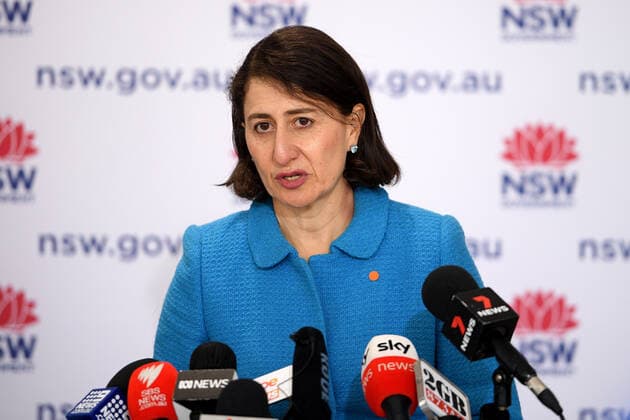 GLADYS BEREJIKLIAN COVID19 PRESSER, NSW Premier Gladys Berejiklian addresses media during a press conference in Sydney, Tuesday, August 17, 2021. ( NO ARCHIVING, EDITORIAL USE ONLY, NO USE IN BOOKS WITHOUT CONSENT SYDNEY NSW AUSTRALIA  Copyright: xDANxHIMBRECHTSx 20210817001567488654