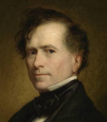 Franklin Pierce, 14th President of the United States, serving from 1853 to 1857. George P. A. Healy, painted this oil on canvas portrait in November 1852, the month of Pierces election to the presidency. Cropped detail from Healys painting (BSIC_2020_12_47) Ref:CLRA001 BZ496 PUBLICATIONXNOTxINxCANxCHNxFRAxITAxJPNxNORxPOLxRUSxESPxUKxUSA Copyright: xx CLRA001 BZ496