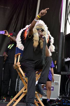 BRONX, NY - AUGUST 16: Pow Wow performs at the It s Time for Hip Hop in NYC concert at Orchard Beach on August 16, 2021 in the Bronx, New York. Copyright: xKoixSojer Snap NxUxPhotosx MediaPunchx