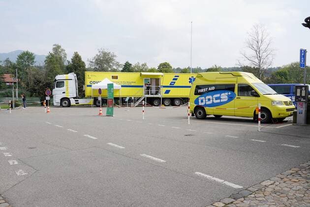 Photo Manuel Geisser 17 08 2021 Covid 19 vaccination The canton of Bern started the 13 August 2021 with the vaccination truck its second tour Picture The Covit 19 vaccination print in Wangen an der Aare