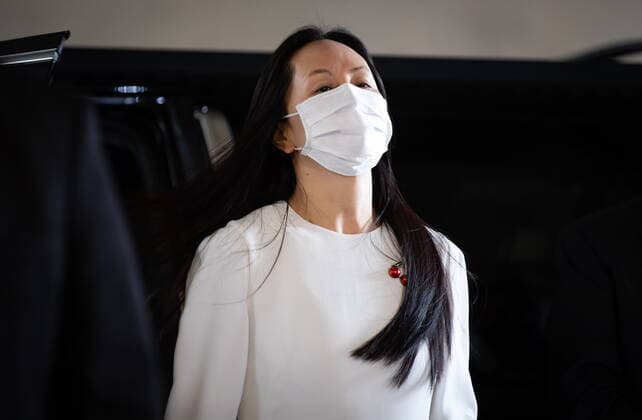 August 17, 2021, Vancouver, BC, Canada: Meng Wanzhou, chief financial officer of Huawei, arrives at B.C. Supreme Court to attend her extradition hearing, in Vancouver, on Tuesday, August 17, 2021. Vancouver Canada - ZUMAc35_ 20210817_zaf_c35_005 Copyright: xDarrylxDyckx