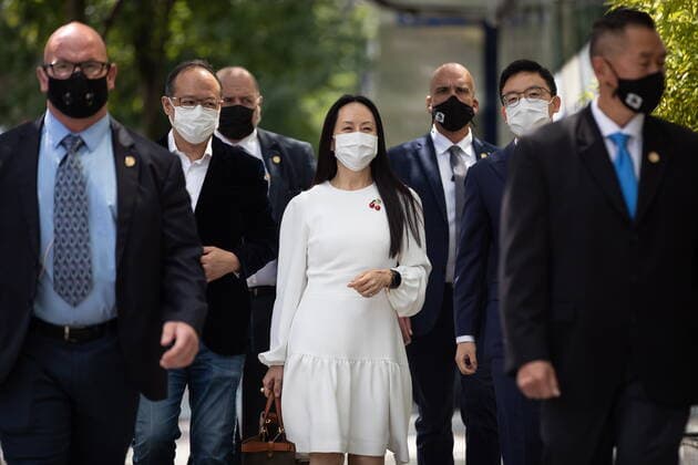 August 17, 2021, Vancouver, BC, Canada: Meng Wanzhou, chief financial officer of Huawei, returns to B.C. Supreme Court after a break from her extradition hearing, in Vancouver, on Tuesday, August 17, 2021. Vancouver Canada - ZUMAc35_ 20210817_zaf_c35_053 Copyright: xDarrylxDyckx