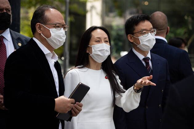 August 17, 2021, Vancouver, BC, Canada: Meng Wanzhou, chief financial officer of Huawei, returns to B.C. Supreme Court after a break from her extradition hearing, in Vancouver, on Tuesday, August 17, 2021. Vancouver Canada - ZUMAc35_ 20210817_zaf_c35_054 Copyright: xDarrylxDyckx