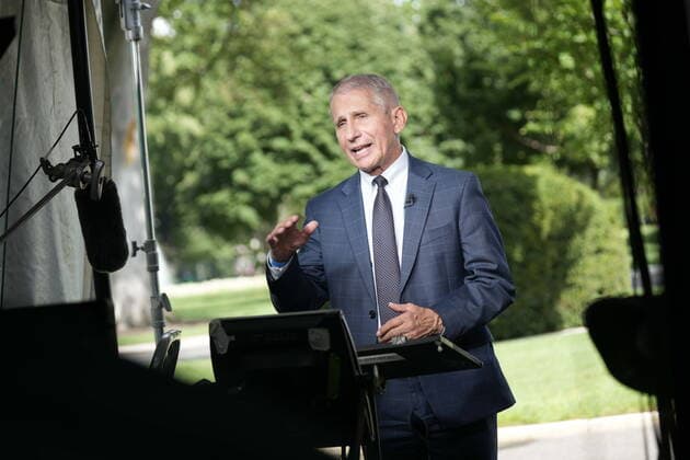August 18, 2021, Washington, District of Columbia, USA: Dr. Anthony Fauci, Director of the National Institute of Allergy and Infectious Diseases at the National Institutes of Health, participates in a network interview at the White House in Washington, DC on August 18, 2021 Washington USA - ZUMAs152 20210818_zaa_s152_006 Copyright: xChrisxKleponisx