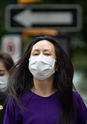August 18, 2021, Vancouver, BC, Canada: Meng Wanzhou, chief financial officer of Huawei, leaves B.C. Supreme Court during a break from her extradition hearing, in Vancouver, on Wednesday, August 18, 2021. Vancouver Canada - ZUMAc35_ 20210818_zaf_c35_063 Copyright: xDarrylxDyckx
