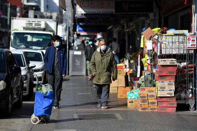 NSW CORONAVIRUS COVID19, Shoppers wearing face masks at Campsie in Sydney, Thursday, August 19, 2021. NSW is racing to vaccinate as many people as quickly as it can as the daily COVID-19 case numbers spiral higher despite nearly eight weeks of lockdown. ( NO ARCHIVING, EDITORIAL USE ONLY, NO USE IN BOOKS WITHOUT CONSENT SYDNEY NSW AUSTRALIA  Copyright: xJOELxCARRETTx 20210819001567959775