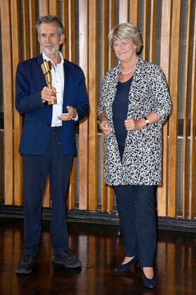 Ulrich Matthes und Monika Grütters bei der Nominierungsbekanntgabe zum Deutschen Filmpreis 2021 im Kino International. Berlin, 19.08.2021 Foto:xF.xKernx xFuturexImage