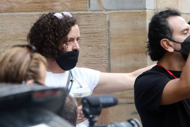 NEW YORK, NY - August 19: Maria Schrader on the set of She Said on August 19, 2021 in New York City. Copyright: xRWx