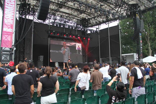 . August 20, 2021, Queens, New York, USA: Black Sheep performing with cross section of the fans during It s Time for Hip Hop in New York Concerts presented by The City of New York, Universal Hip Hop Museum, and IDEKO as part of NYC Homecoming Week held at Forest Hill stadium in Queens, New York. The event starts at 4pm till 9.30pm. There is tight security check up with proof of vaccination or COVID -19 test while most of the people aren™t using masks . .  Copyright: xNiyixFotex