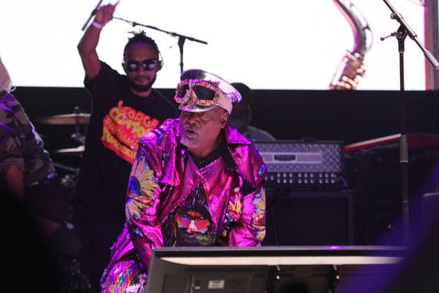 August 20, 2021, Queens, New York, USA: P Funk All Stars performing during It s Time for Hip Hop in New York Concerts presented by The City of New York, Universal Hip Hop Museum, and IDEKO as part of NYC Homecoming Week held at Forest Hill stadium in Queens, New York. The event starts at 4pm till 9.30pm. There is tight security check up with proof of vaccination or COVID -19 test while most of the people aren™t using masks.  Copyright: xNiyixFotex