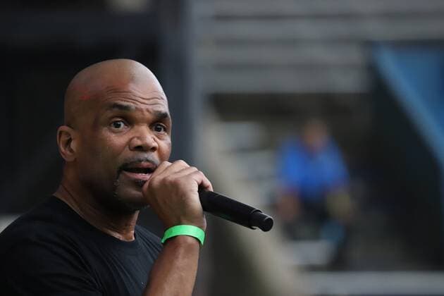 August 20, 2021, Queens, New York, USA: Black Sheep performing with cross section of the fans during It s Time for Hip Hop in New York Concerts presented by The City of New York, Universal Hip Hop Museum, and IDEKO as part of NYC Homecoming Week held at Forest Hill stadium in Queens, New York. The event starts at 4pm till 9.30pm. There is tight security check up with proof of vaccination or COVID -19 test while most of the people aren™t using masks.  Copyright: xJosexFranciscox