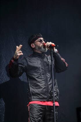 Sido at a concert at the Parkbühne Wuhlheide in Berlin, 20 August 2021 Sido Concert Wuhlheide