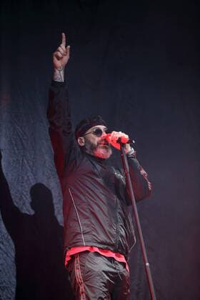 Sido at a concert at the Parkbühne Wuhlheide in Berlin, 20 August 2021 Sido Concert Wuhlheide