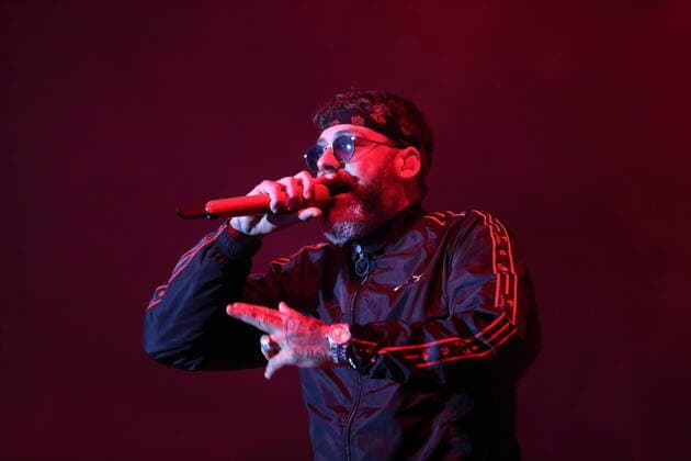 Sido at a concert at the Parkbühne Wuhlheide in Berlin, 20 August 2021 Sido Concert Wuhlheide