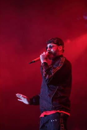 Sido at a concert at the Parkbühne Wuhlheide in Berlin, 20 August 2021 Sido Concert Wuhlheide