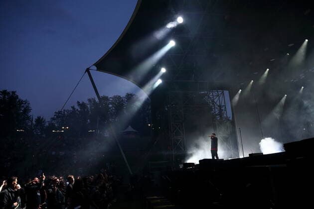 Sido at a concert at the Parkbühne Wuhlheide in Berlin, 20 August 2021 Sido Concert Wuhlheide