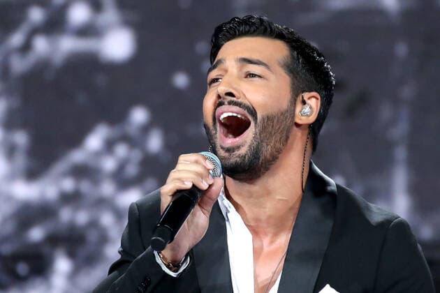 SOCHI, RUSSIA - AUGUST 21, 2021: Jorge Gonzalez representing Spain performs at the New Wave 2021 International Contest for Young Pop Singers. Vyacheslav Prokofyev TASS  TS10D403