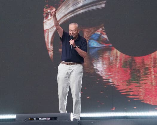 August 21, 2021, New York, New York, USA: NEW YORK, NEW YORK - AUGUST 21: Sen. Charles Schumer speaks onstage during We Love NYC: The Homecoming Concert Produced by NYC, Clive Davis, and Live Nation on August 21, 2021 in Central Park in New York City New York USA - ZUMAr334 20210821_znp_r334_033 Copyright: xDebraxL.xRothenbergx