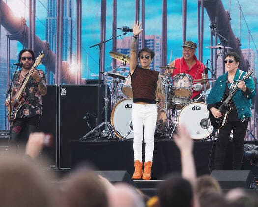 August 21, 2021, New York, New York, USA: Deen Castroban (drums) Arnel Pineda and Neal Scion of Journey perform onstage during We Love NYC: The Homecoming Concert Produced by NYC, Clive Davis, and Live Nation on August 21, 2021 in Central Park in New York City New York USA - ZUMAr334 20210821_znp_r334_040 Copyright: xDebraxL.xRothenbergx