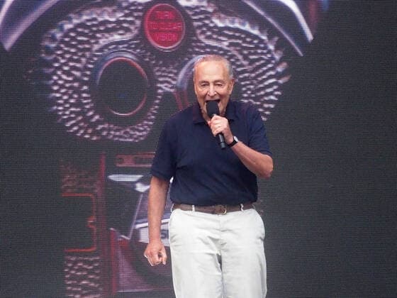 August 21, 2021, New York, New York, USA: New York,The Outer Rainband of Hurricane Henri prompted the premature end of the concert Ã¢â‚¬oeWE LOVE NYC: The Homecoming Concert produced by New York City, Clive Davis and Live Nation. .The concert featured music icons and contemporary artists spanning musical and entertainment genres. The outer band of Hurricane Henri prompted the premature end of the concert.Ã¢â‚¬Â¢. Senate Majority Leader Charles Schumer New York USA - ZUMAct2_ 20210821_zaf_ct2_187 Copyright: xBrucexCotlerx