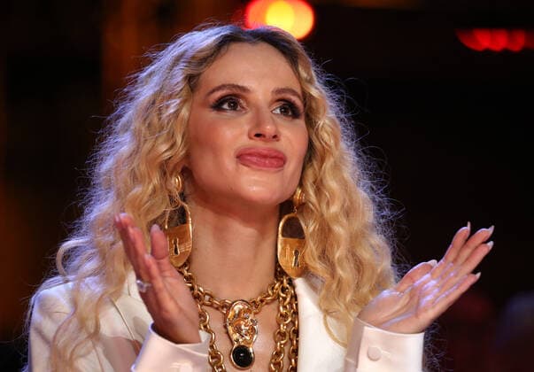 SOCHI, RUSSIA - AUGUST 22, 2021: Singer Svetlana Loboda serves as a jury member at the New Wave 2021 International Competition of Young Pop Music Performers. Vyacheslav Prokofyev TASS  TS10D5E2