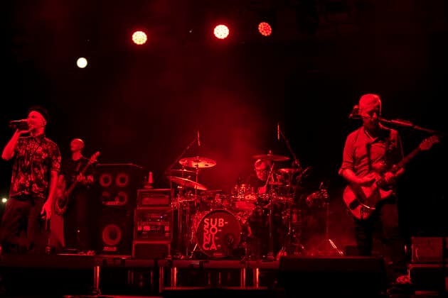 Subsonica at Etruria Eco Festival 2021 Tonight at Etruria Eco Fesatival 2021, Subsonica arrived with their best known songs. Current training; Samuel (singer), Max Casacci (Producer and guitarist), Boosta (keyboards), Ninja (drummer), Vicio (bass). Marina di Cerveteri Rome Italy Copyright: DanielaxFranceschelli
