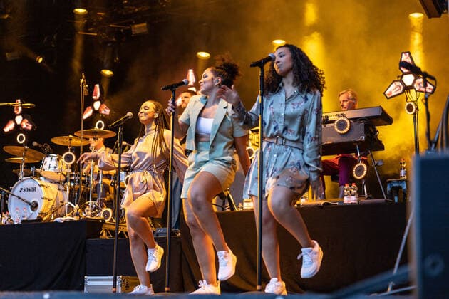 The Hip Hop Funk and Soul musician Jan Delay Jan Philipp Eißfeldt and the band Disko No 1 performing live at the Kunst Rasen Bonn Gronau Organizer ELHart Promotion GmbH Bonn Gronau NRW Germany