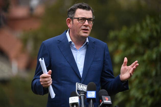 DANIEL ANDREWS COVID19 PRESSER, Victorian Premier Daniel Andrews addresses the media during a press conference in Melbourne, Thursday, August 26, 2021. Victorian authorities are racing to bring the state s worsening Delta outbreak under control. ( NO ARCHIVING, EDITORIAL USE ONLY, NO USE IN BOOKS WITHOUT CONSENT MELBOURNE VIC AUSTRALIA  Copyright: xJAMESxROSSx 20210826001569802245