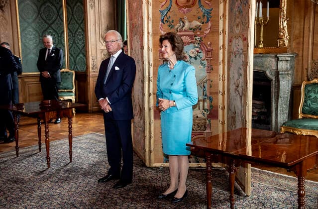 King Carl Gustaf and Queen Silvia during the Prince Eugene Medal ceremony at Stockholm Palace in Stockholm, Sweden, on August 25, 2021 STOCKHOLM Sweden x10430x,  Copyright: xChristinexOlsson TTx PRINCE EUGEN MEDAL