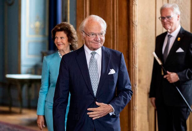 King Carl Gustaf and Queen Silvia during the Prince Eugene Medal ceremony at Stockholm Palace in Stockholm, Sweden, on August 25, 2021 STOCKHOLM Sweden x10430x,  Copyright: xChristinexOlsson TTx PRINCE EUGEN MEDAL