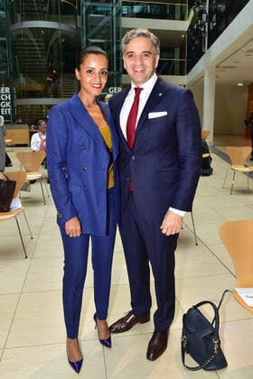 Gustav Heinemann Bürgerpreis 2021 Sawsan Chebli, SPD with husband Nizar Maarouf Award of the Gustav Heinemann Bürgerpreis in the Atrium of the Willy Brandt Haus in Berlin on 26 08 2021 Photopress Mueller