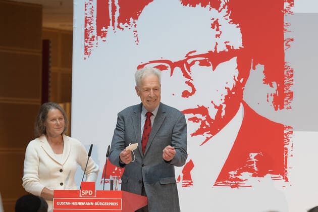 Gustav Heinemann Citizens Prize 2021 Christina Rau, Henning Scherf Presentation of the Gustav Heinemann Citizens Prize in the Atrium of the Willy Brandt House in Berlin on 26 08 2021 Photopress Mueller